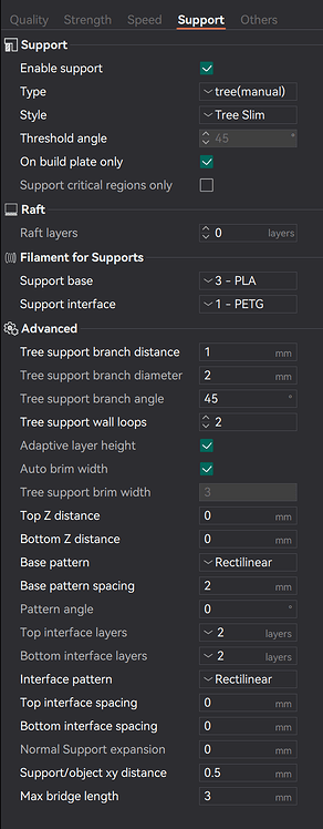 Support interface only on one tree branch - Bambu Lab X Series - Bambu ...