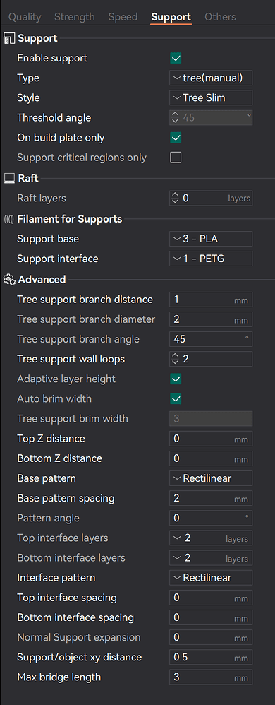 Support interface only on one tree branch - Bambu Lab X Series - Bambu ...