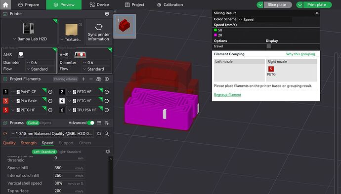 PETG-HF speed