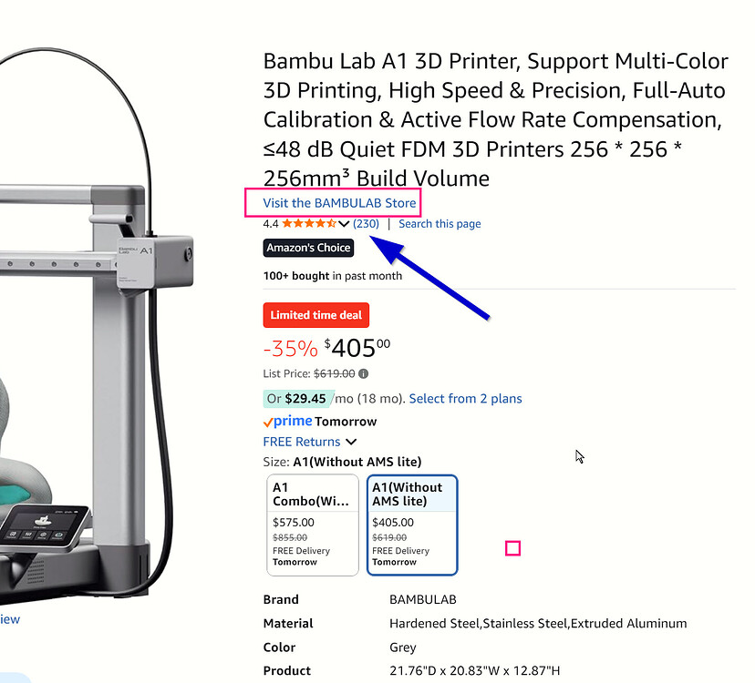 So there's an Amazon Bambu Store now - General Discussions - Bambu Lab ...