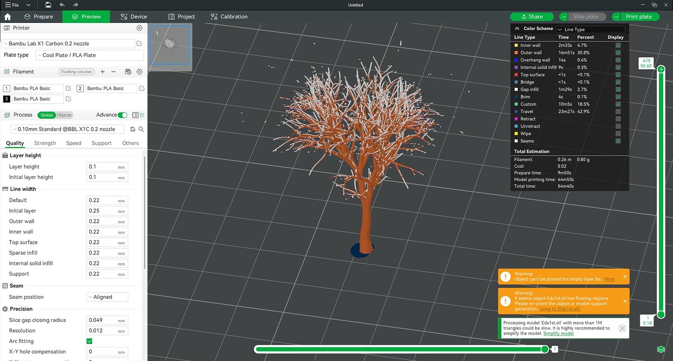 Why do I get empty layers and floating regions after slicing? - Bambu ...