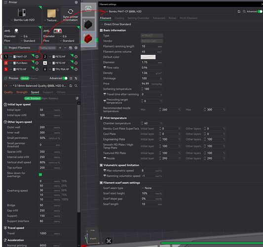 PAHT-CF settings