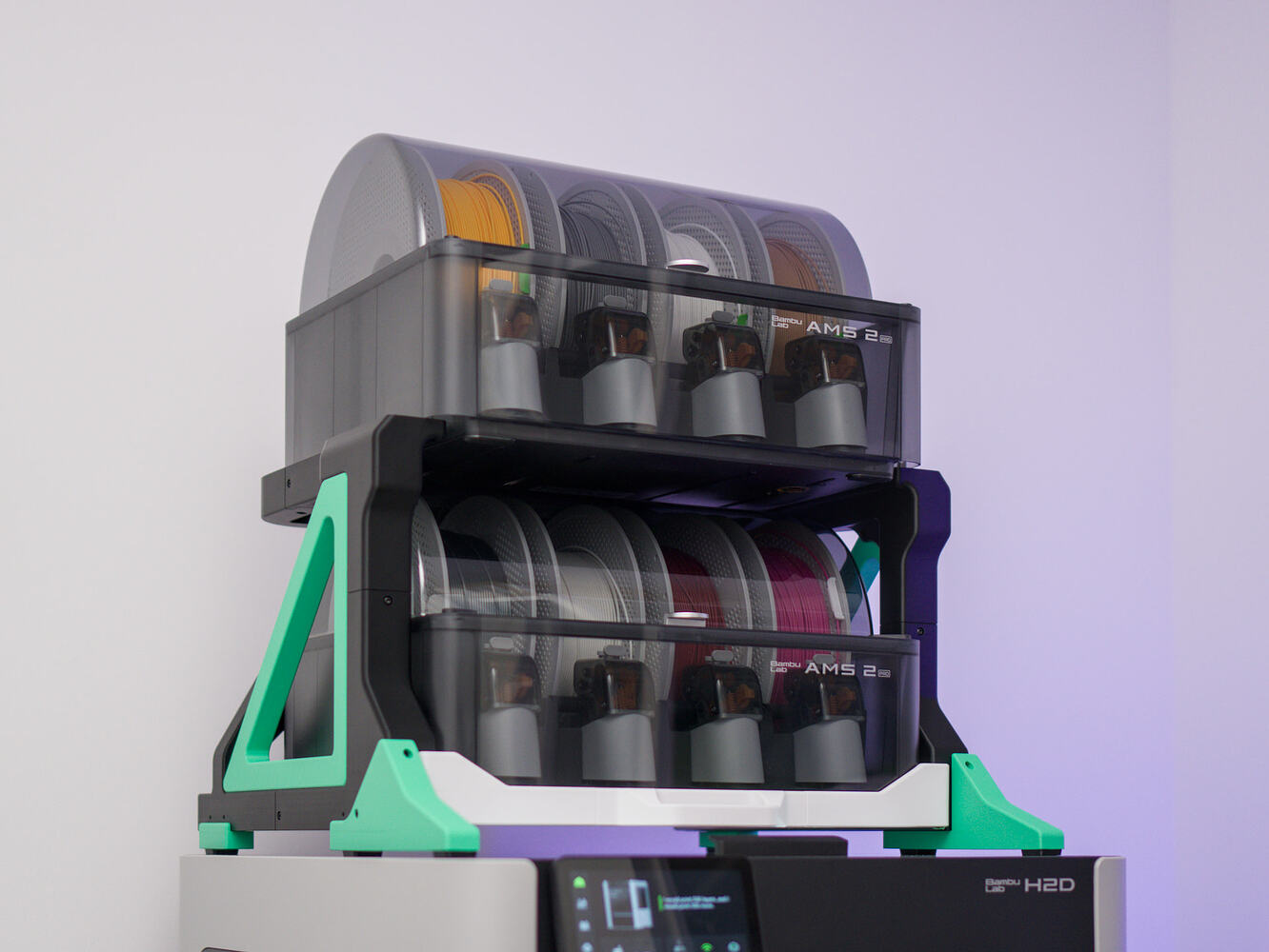 H2c stacking with two ams - Bambu Lab H2 Series - Bambu Lab Community Forum