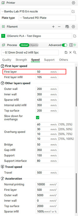 Failed print - What is your PLA setting on Bambu Lab Studio - General ...