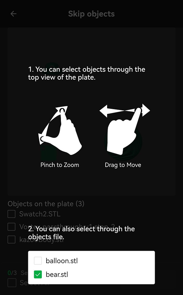 Can not choose parts \ skip objects - Bambu Handy - Bambu Lab Community ...
