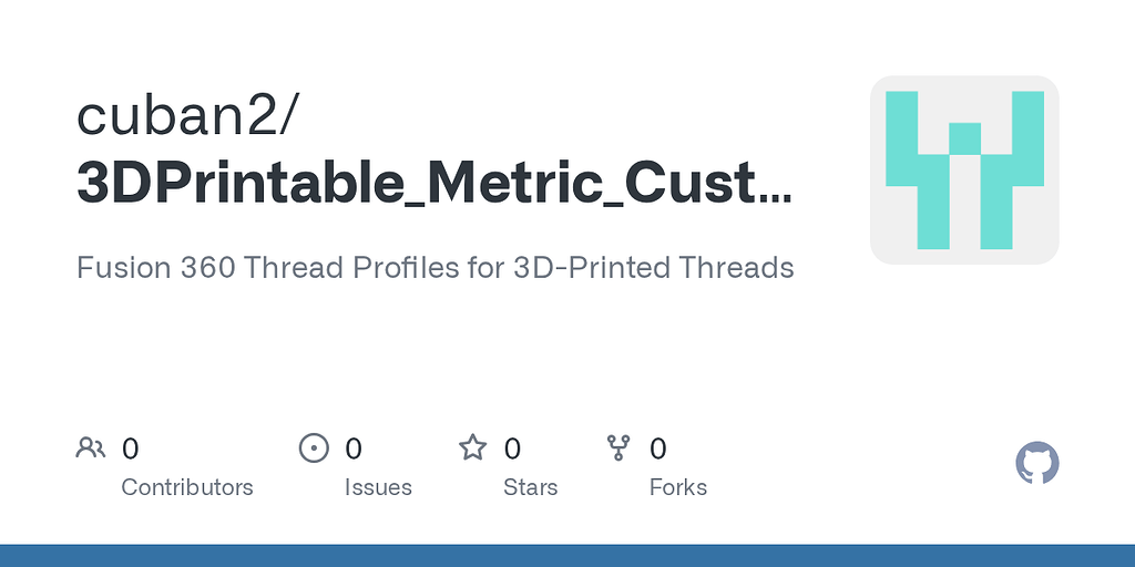 Thread Generator True 3D Printable Thread Generator for Fusion360 - Community ...