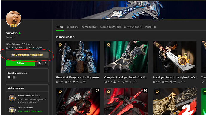 membership button missing