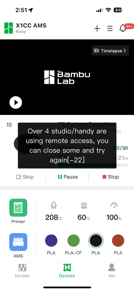 Bambu Handy Error with iOS - Bambu Handy - Bambu Lab Community Forum