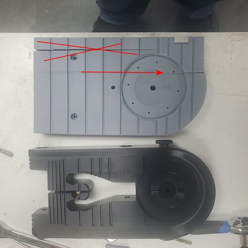 mounting base gray and black