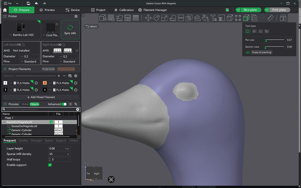 See Object Colors while Painting Fuzzy Skin - Bambu Studio - Bambu Lab ...