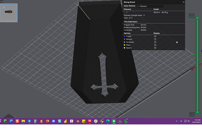 seam position  Back