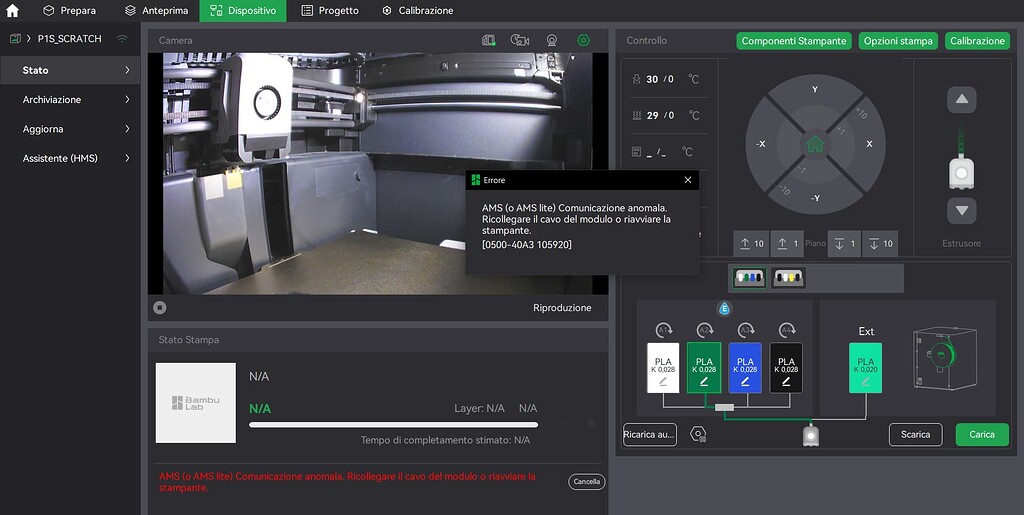 P1s firmware 01.09.00.00 ams offline - Troubleshooting - Bambu Lab ...