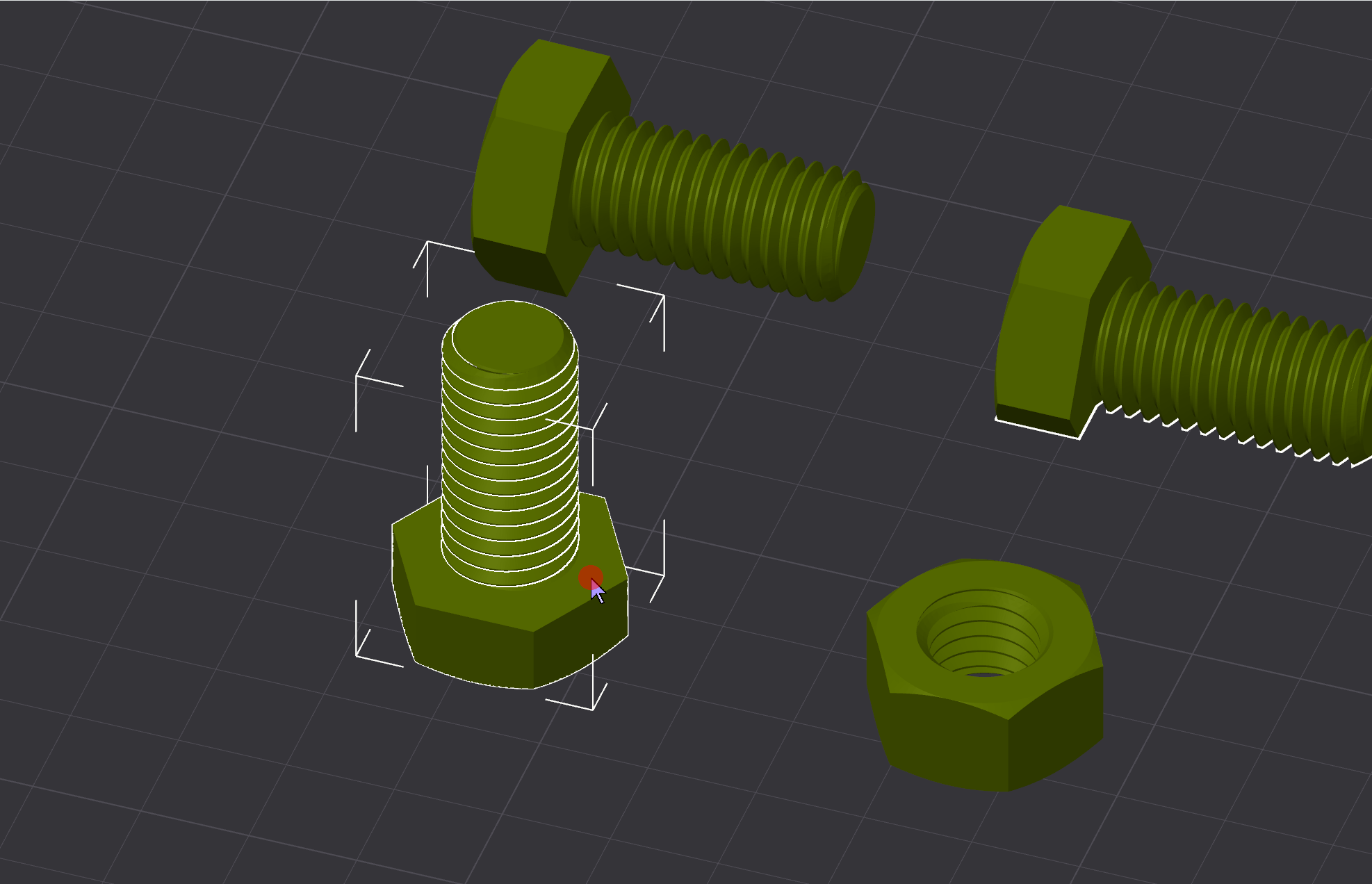 Flat bolt 2 cut in slicer
