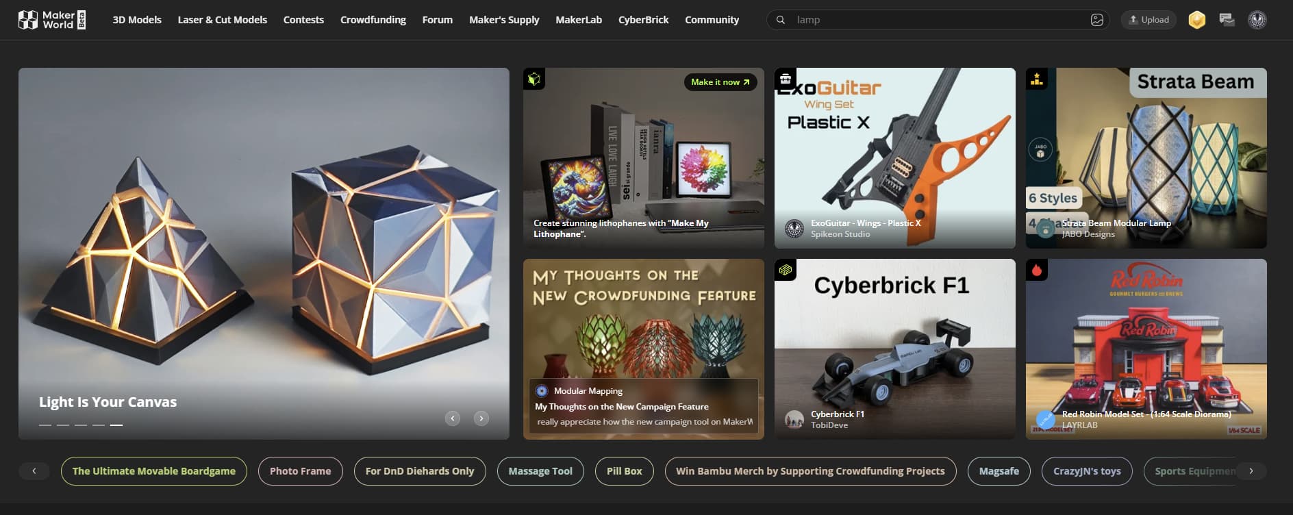Question about home page - MakerWorld General - Bambu Lab Community Forum